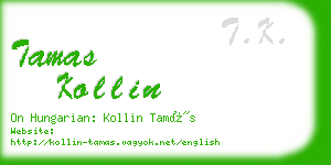 tamas kollin business card